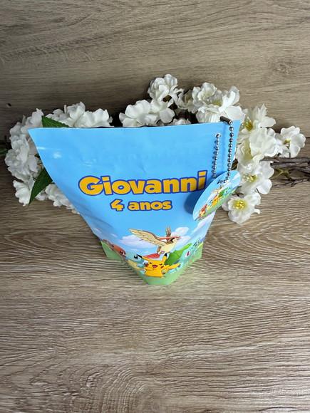 Saquinho Zip Lock Personalizado Pokemon com Tag 19x12