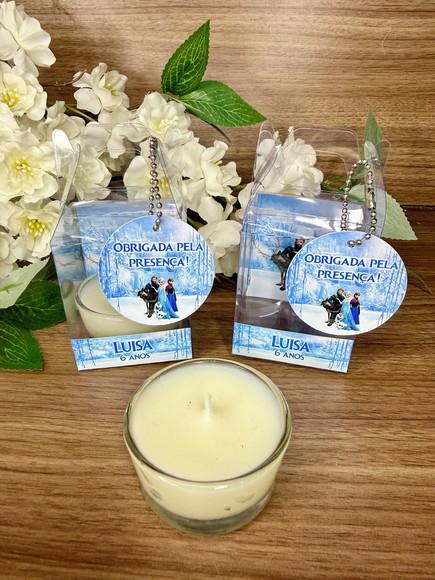 Vela Aromática com Caixinha Frozen