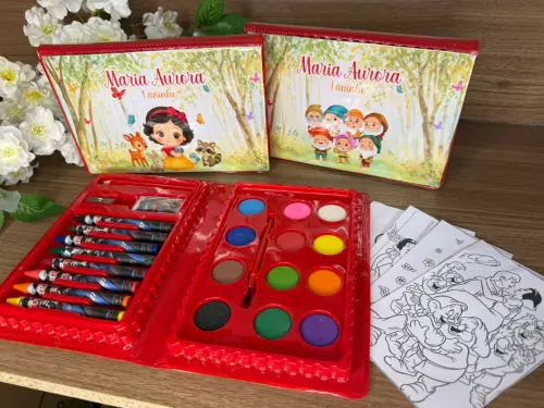 Estojo de Pintura 30 peças Branca de Neve