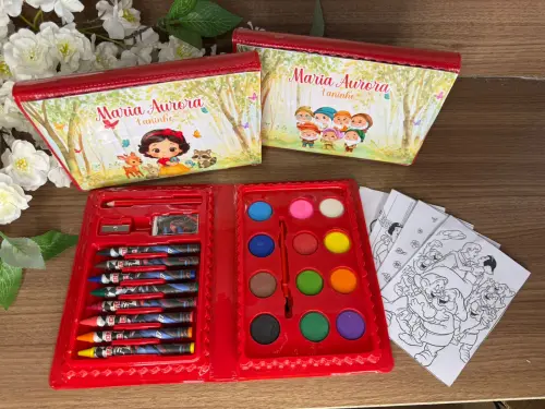 Estojo de Pintura 30 peças Branca de Neve