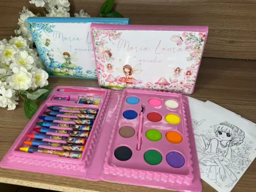 Estojo de Pintura 30 peças Fadas Jardim