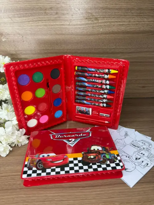 Estojo de Pintura 30 peças Carros