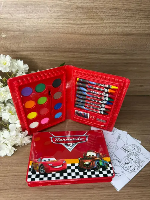 Estojo de Pintura 30 peças Carros