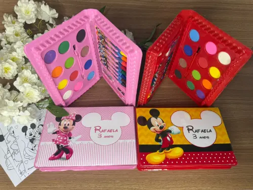 Estojo de Pintura 30 peças Mickey e Minnie