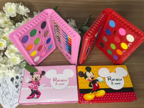 Estojo de Pintura 30 peças Mickey e Minnie