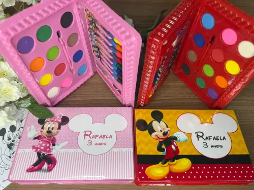 Estojo de Pintura 30 peças Mickey e Minnie