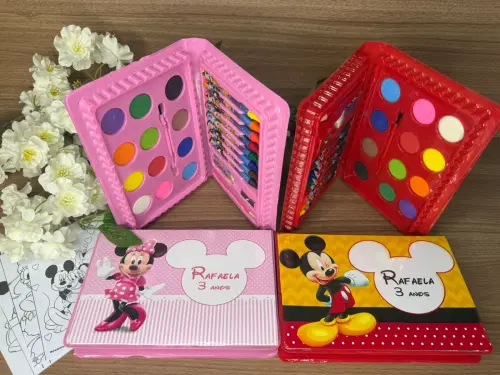 Estojo de Pintura 30 peças Mickey e Minnie