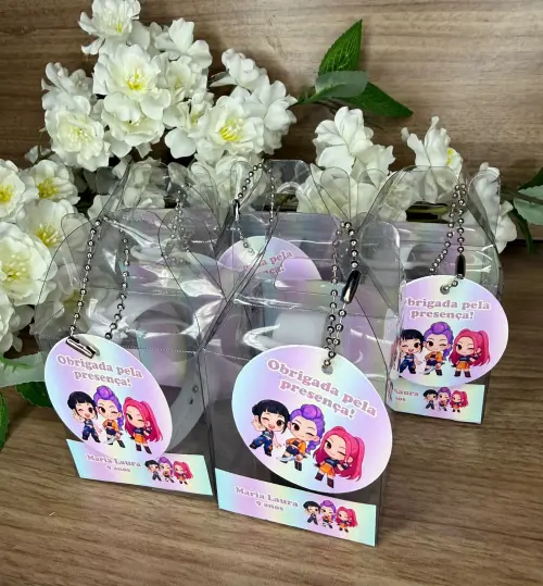 Relógio Digital Infantil com Caixinha Personalizada Guerreiras do Kpop