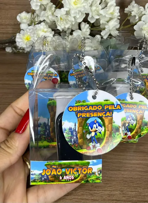 Relógio Digital Infantil com Caixinha Personalizada Sonic
