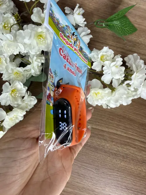 Relógio Digital Infantil Personalizado Bluey