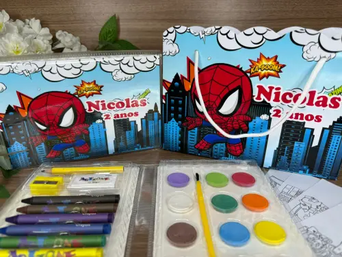 Estojo de Pintura 30 peças + Sacolinha Homem Aranha
