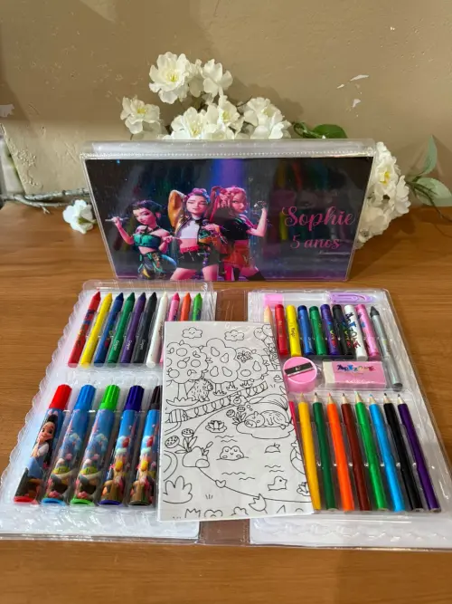 Estojo de Pintura Luxo 50 Peças Guerreiras do Kpop