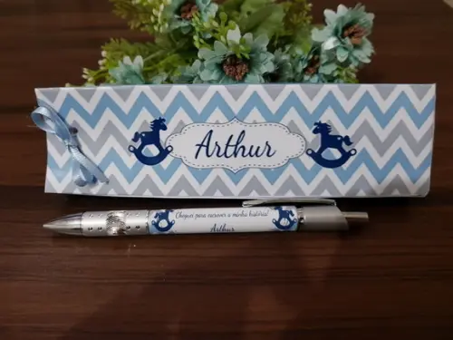 70 Unidades de Caneta Personalizada com Caixinha