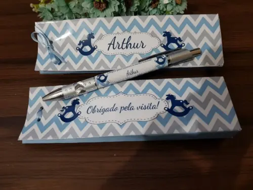 70 Unidades de Caneta Personalizada com Caixinha