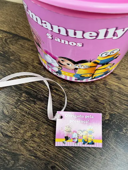 Balde Personalizado 1,5 l Minions Rosa