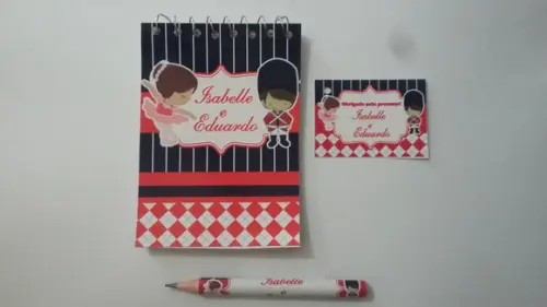 Bloquinho Bailarina e Soldadinho Chumbo com Lápis