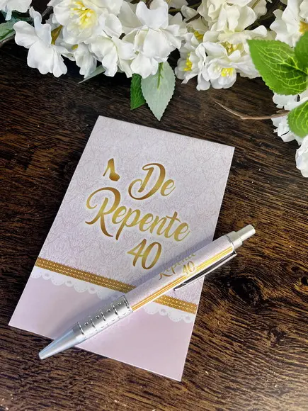 Bloquinho com Caneta Personalizado 14x10 de Repente 40