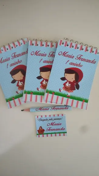 Bloquinho com Lápis Chapeuzinho Vermelho