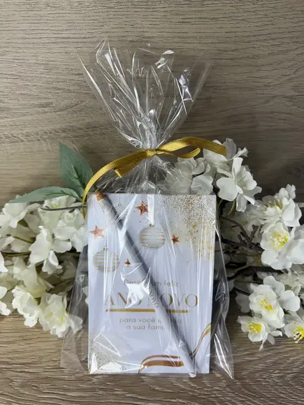Bloquinho com Lapis Personalizado 10x15 Natal - Boas Festas