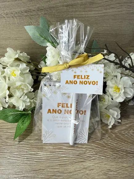 Bloquinho com Lápis Personalizado Natal / Boas Festas