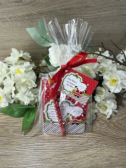 Bloquinho com Mini Lápis Personalizado Natal