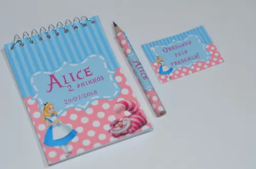 Bloquinho Personalizado Alice no País das Maravilhas