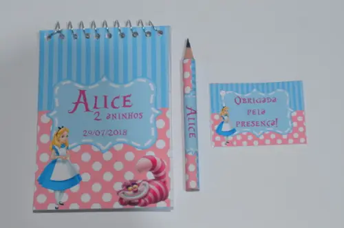 Bloquinho Personalizado Alice no País das Maravilhas