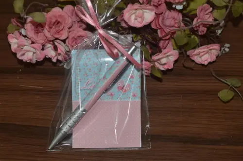 Bloquinho Personalizado com Caneta Borboleta