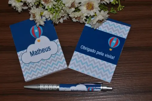 Bloquinho Personalizado com Caneta Balão