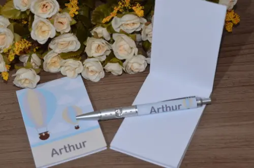 Bloquinho Personalizado com Caneta Balão