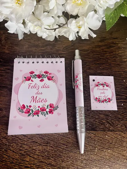 Bloquinho Personalizado com Caneta Dia das Mães