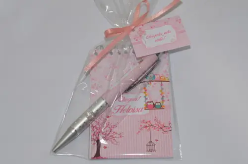 Bloquinho Personalizado com Caneta Corujinhas