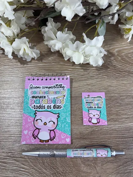 Bloquinho Personalizado com Caneta Dia dos Professores