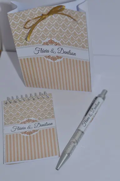 Bloquinho Personalizado com Caneta e Sacolinha