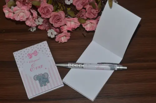 Bloquinho Personalizado com Caneta Elefante