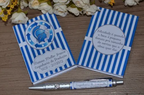 Bloquinho Personalizado com Caneta Engenharia