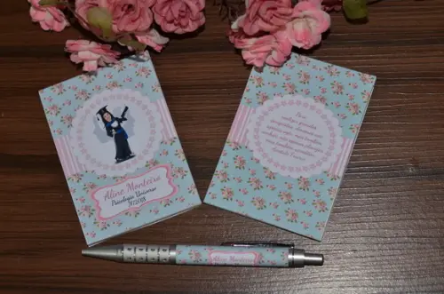 Bloquinho Personalizado com Caneta Formatura