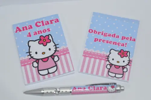 Bloquinho Personalizado com Caneta Hello Kitty
