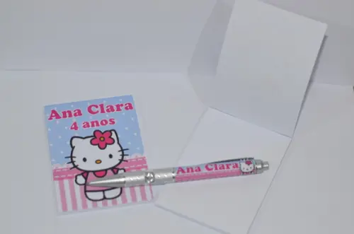 Bloquinho Personalizado com Caneta Hello Kitty