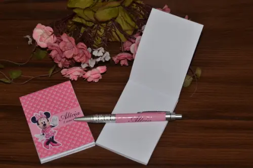 Bloquinho Personalizado com Caneta Minnie