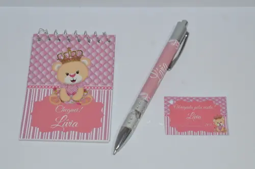 Bloquinho Personalizado com Caneta Ursa