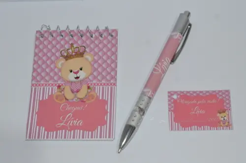Bloquinho Personalizado com Caneta Ursa