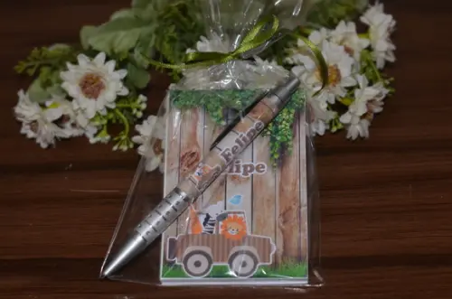 Bloquinho Personalizado com Caneta Safari