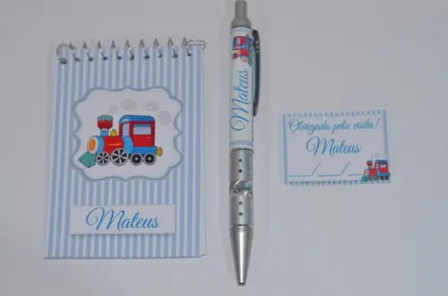Bloquinho Personalizado com Caneta Urso