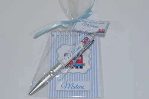 Bloquinho Personalizado com Caneta Urso