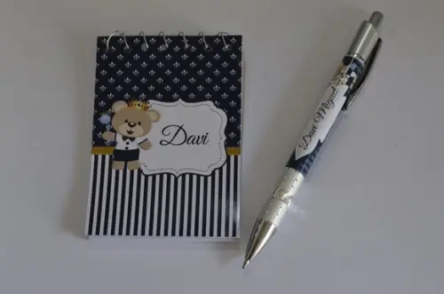 Bloquinho Personalizado com Caneta Urso