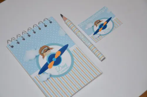 Bloquinho Personalizado com Lápis Aviador