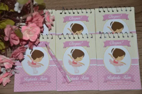 Bloquinho Personalizado com Lápis Bailarina