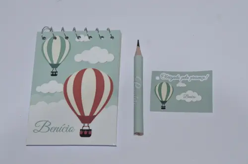 Bloquinho Personalizado com Lápis Balão