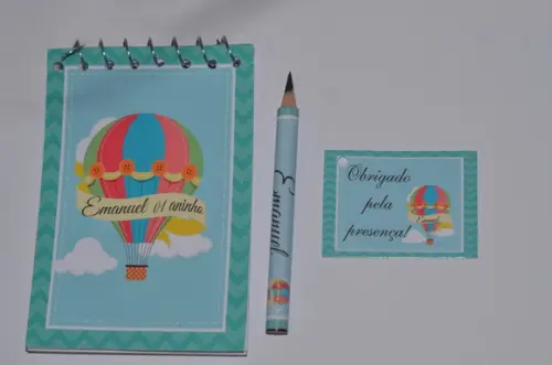 Bloquinho Personalizado com Lápis Balão